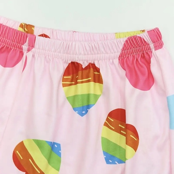 NEW Women’s tank short pajama set cute pink rainbow pride XL - Picture 4 of 5
